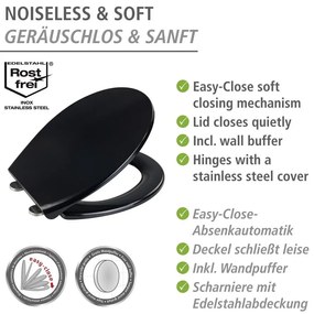 Záchodová doska s automatickým zatváraním 37,5 x 46 cm Vorno – Wenko