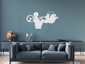 drevko Drevená nálepka Fitnesák Rozmer obrazu: 24 x 44,5 cm, Farba dekorácie: Čierna