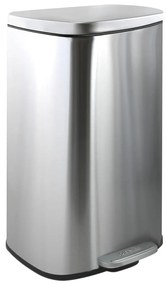 Nášľapný oceľový odpadkový kôš v matne striebornej farbe 50 l Akira – Spirella