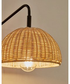 Nástenné svietidlo v čierno-prírodnej farbe ø 23 cm Damila – Kave Home