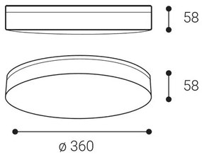 LED2 - LED Kúpeľňové svietidlo YPSO LED/30W/230V 3000/4000K IP54 priemer 36 cm biele