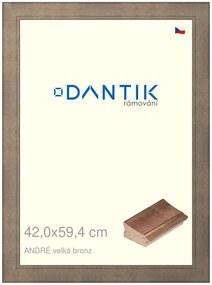 DANTIK rám na obraz 42x59,4 | ANDRÉ velká bronz (Plexi Čiré)