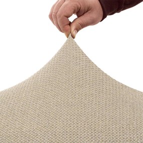 Super strečové poťahy HARMONIA smotanová taburetka (40 - 60 cm)