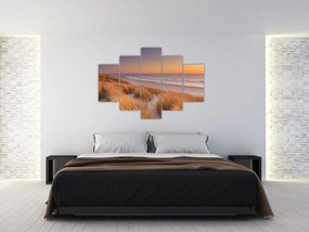Obraz - Pláž pri západe slnka (150x105 cm)
