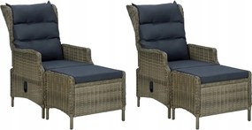 vidaXL 7-dielna sada záhradného nábytku, hnedá