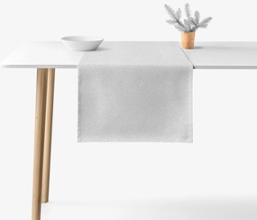 Goldea vianočný exkluzívny behúň na stôl - strieborný s trblietkami 20x120 cm