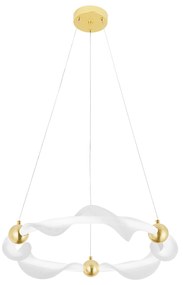 Toolight Toolight, LED závesné osvetlenie 45cm, 29W, 2500lm, 4000K, G010-CP, zlatá-biela, OSW-06317