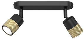 Bodové svietidlo MIZU 2xGU10/8W/230V čierna/mosadz