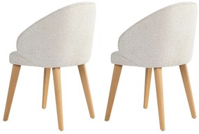 Sada jedálenských stoličiek Bentley White andLight Oak, 2 ks