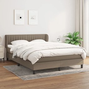 Posteľný rám boxspring s matracom sivohned 140x200 cm látka 3126409