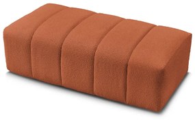 Terakotová podnožka z textílie buklé Annecy – Bobochic Paris