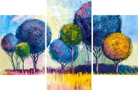 Obraz kopulovitých stromov, olejomaľba (90x60 cm)