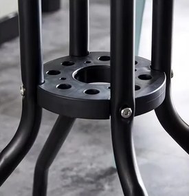 TRENDIE Záhradný stolík so sklom 60 cm okrúhly