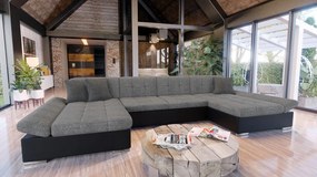 Rozkladacia rohová sedačka Agata, Dostupné poťahy: ekokoža Soft 011 + Lux 06 + Lux 5