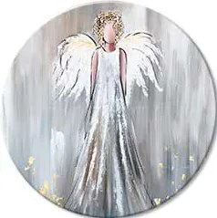 Okrúhle obrazy s akrylom Nežný strážca