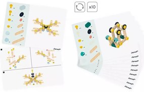 BricoKids - Drevená montážna stavebnica s náradím - 100 ks