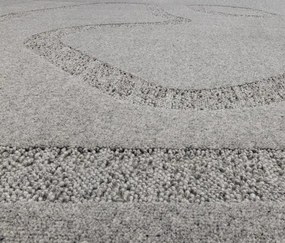 Koberec Agnella Morphic Blooms sivý