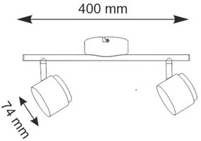 LED Bodové svietidlo KUBIK 2xLED/4,2W/230V biela