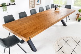 Jedálenský stôl Thor 300cm - borovica vintage hnedá