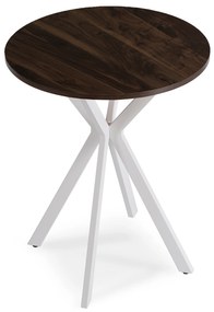 Jedálenský stôl Loren 60 (orech + biela) (pre 4 osoby). Akcia -23%. Vlastná spoľahlivá doprava až k Vám domov. 1129248