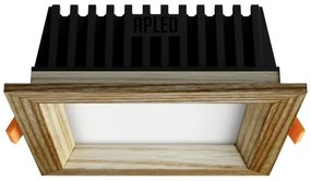 APLED - LED Podhľadové SQUARE WOODLINE LED/6W/230V 4000K 12x12 cm jaseň masív