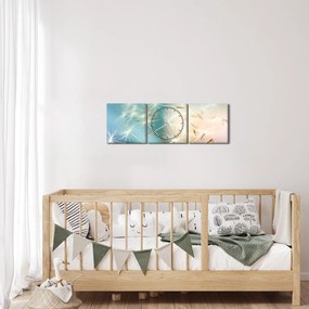 Obraz - šťastia (s hodinami) (90x30 cm)