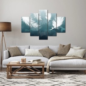 Obraz - Biela pierka (150x105 cm)