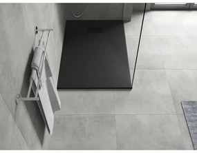 Mexen Hugo, obdĺžniková sprchová vanička SMC 130 x 90 cm, čierna, čierna krytka, 42709013-B