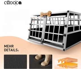 Prepravka pre psa BRUNO, 89x70x51cm strieborná/čierna Cadoca