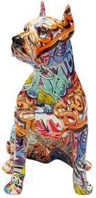 Graffiti Dog dekorácia viacfarebná 41 cm