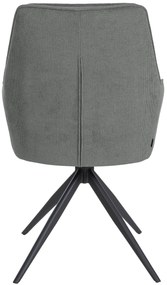 Jedálenská stolička Jules - látka - Sivá