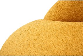 Kreslo z textílie buklé v horčicovej farbe Ginerva – Mauro Ferretti