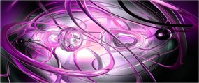 Obraz krásnej fialovej abstrakcie (120x50 cm)