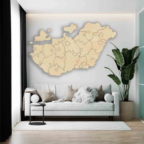 SENTOP | Drevená nástenná mapa Maďarsko - 40 dielikov | SENTOP M005