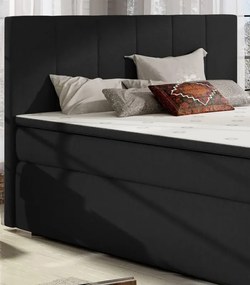 Posteľ Boxspring Boleria 200x180, čierna (látka - bb 02)