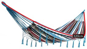 InternetovaZahrada Hojdacia sieť so strapcami 320x150 cm - modrá