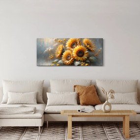 Obraz - Maľba slnečníc (120x50 cm)
