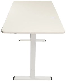 Výškovo nastaviteľný elektrický stôl BestBerg BBAT-14WW / rozmer 140x70 cm / výška 93,4-125,4 cm / biely