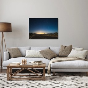Sklenený obraz - Nočné nebo nad cestou (70x50 cm)