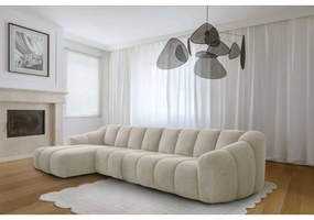 Béžová rohová pohovka (ľavý roh/s leňoškou) Shell – Miuform