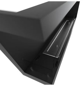 InFire - Rohový BIO krb 45x120 cm 3kW čierna