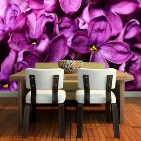 Sablio Tapeta Fialové kvety - 125x75 cm