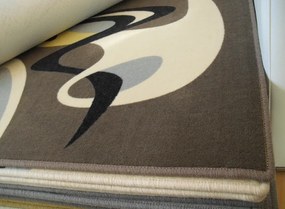 GDmats, Dizajnový kusový koberec Art nouveau, 130x170, hnedá, obývacia izba