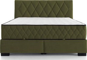 Posteľ Reve 160x200 cm, machovo zelená látka