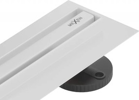 Mexen Flat 360° Slim otočný líniový odtok 70 cm, biely - 1241070