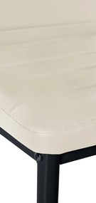 Jedálenská stolička Mayfair - koženka - Krémová