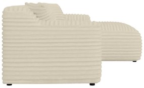 Béžová menčestrová rohová pohovka (pravý roh/s leňoškou) Martin – Ropez