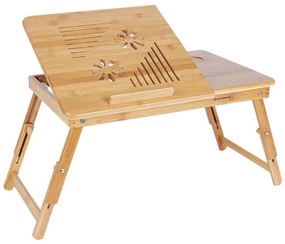 Polohovateľný stolík na počítač do postele LAT hnedý