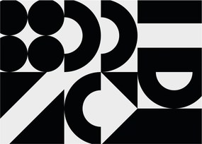 Sklenený obraz - Geometrická abstrakcia N⁰2 (70x50 cm)