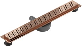 Mexen Flat 360° M08 sprchový žľab 50 cm, ružové zlato, 1625050-40